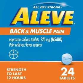 Aleve Back & Muscle Pain Reliever Naproxen Sodium Tablets, 24 Count