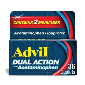 Advil Dual Action With Acetaminophen Ibuprofen Caplets;  200 mg;  36 Count (Brand: Advil)